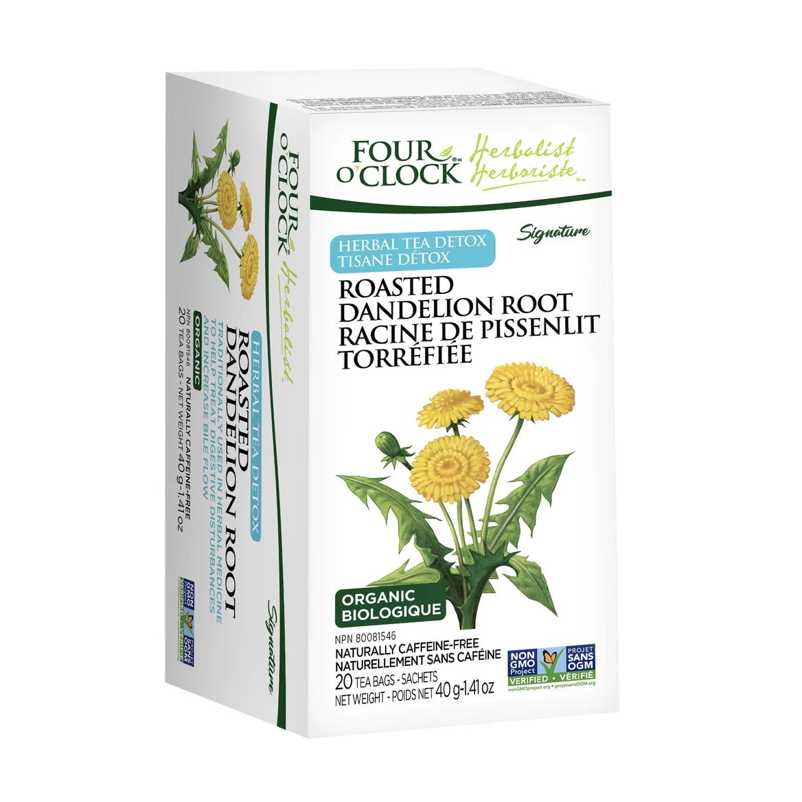 Four O'Clock - Herbal Tea, Roasted Dandelion Root, 20 bags