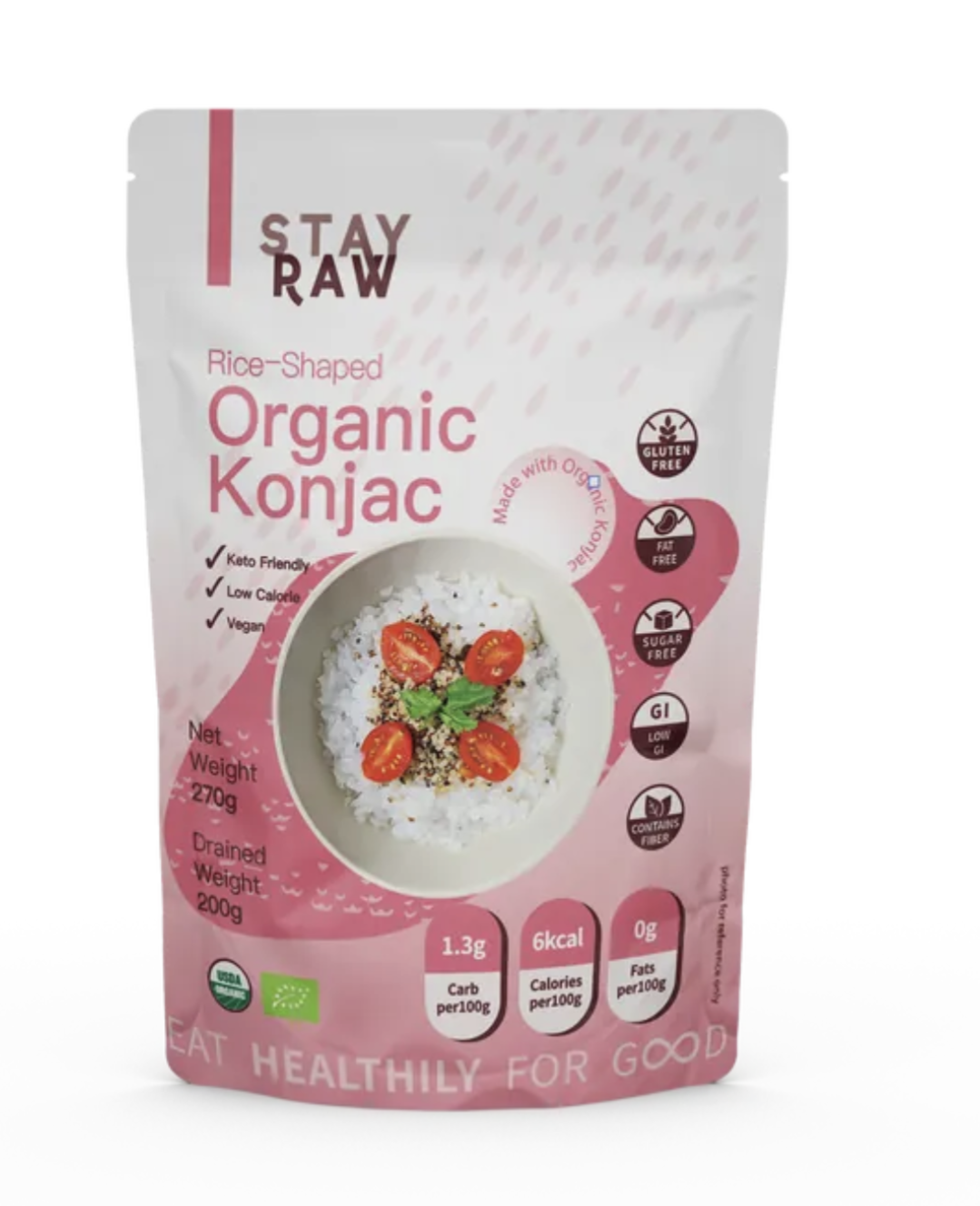 Stay Raw Organic Rice Shaped Konjac 270g