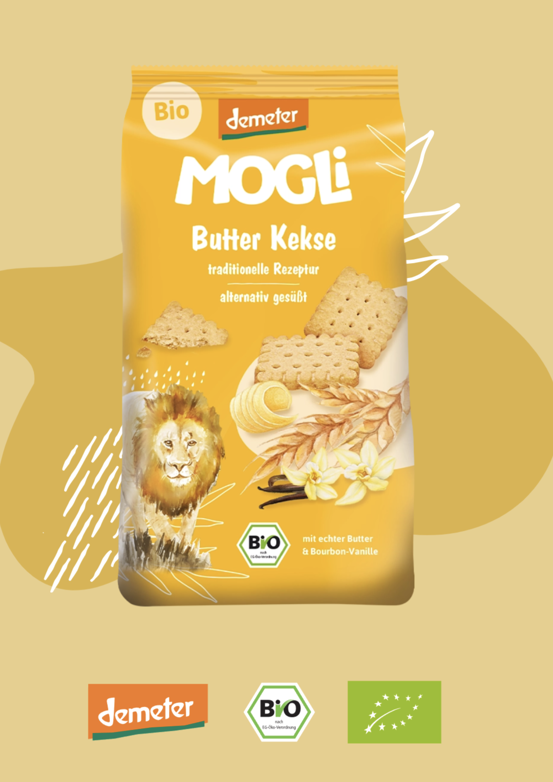 Mogli Organic Butter Biscuit 125g
