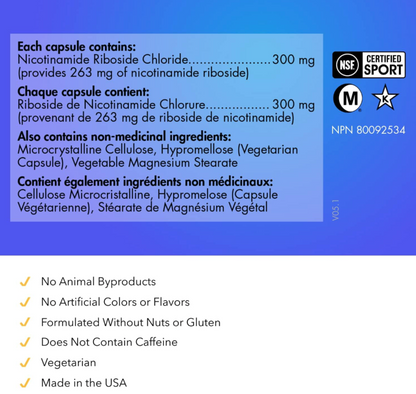 Tru Niagen 300mg - 90 caps, additional product image