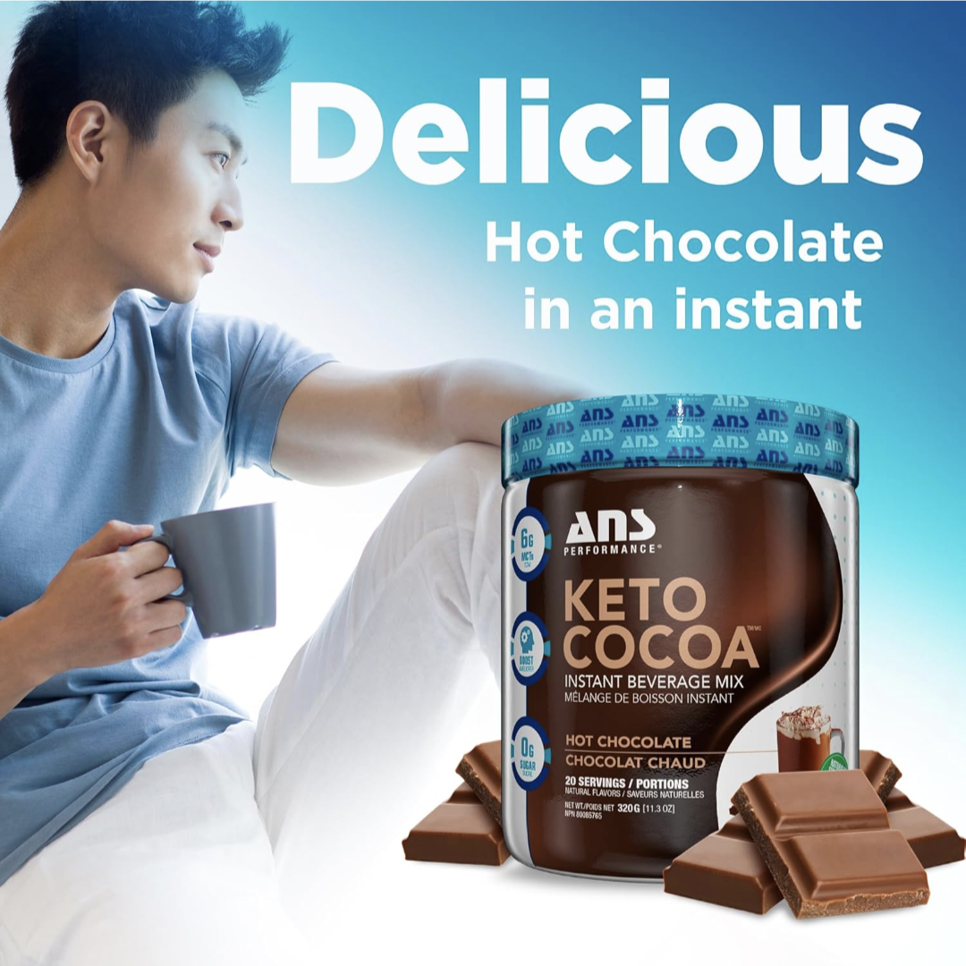 ANS Performance Keto Cocoa Beverage Mix Hot Chocolate 320g