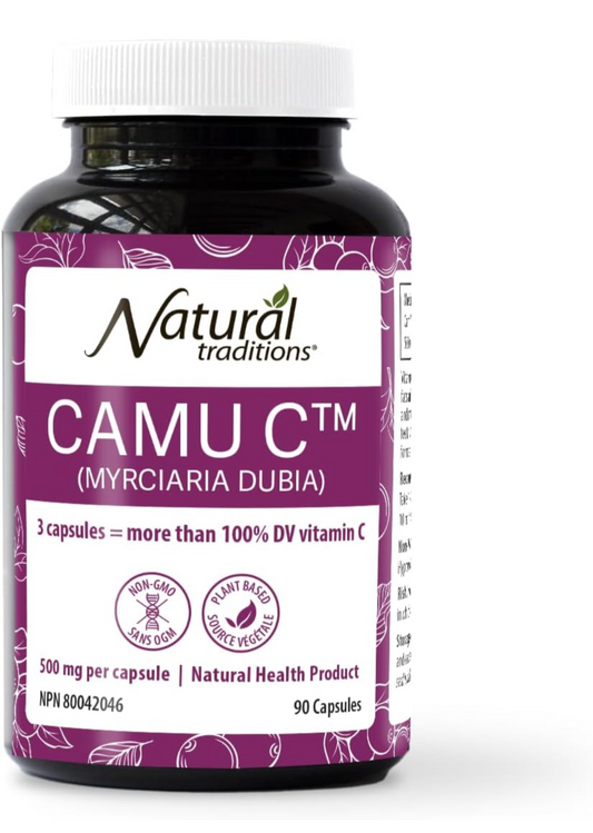 Natural Traditions Camu C Capsules, Camu Camu Berry Powder Capsules, Natural Source of Vitamin C - 90 caps