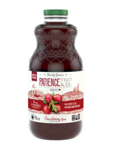 Patience Fruit Organic Cranberry Juice 946mL