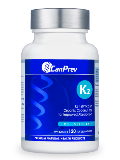 CanPrev K2 | 120 softgels l K2 Supplement with Organic Coconut Oil, Essential For Bone Health