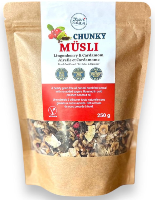 Clean Eating Muesli Lingonberry & Cardamom Breakfast Cereal, 250g