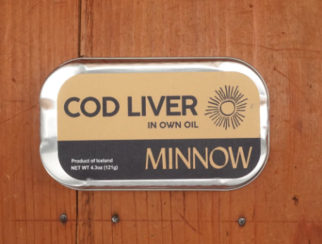 Minnow Icelandic Cod Liver in Own Oil - 4.3oz