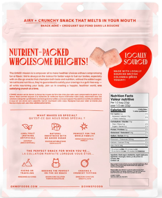 OHME! Freeze-Dried Strawberry Yogurt Crunch 44g