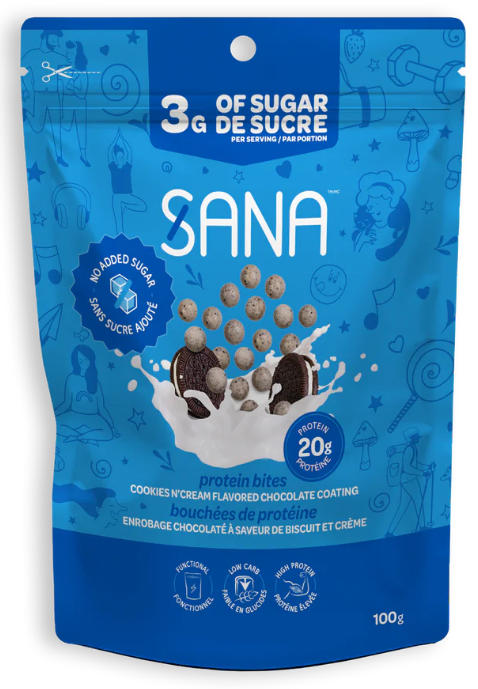 Sana Crunchy chocolate style protein bites - Cookies & Cream -100g