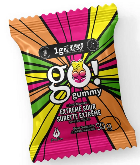 Go! Gummy - Mixed Flavours Extreme Sour - 50g