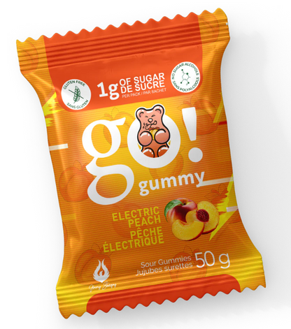 Go! Gummy - Electric Peach Extreme Sour - 50g