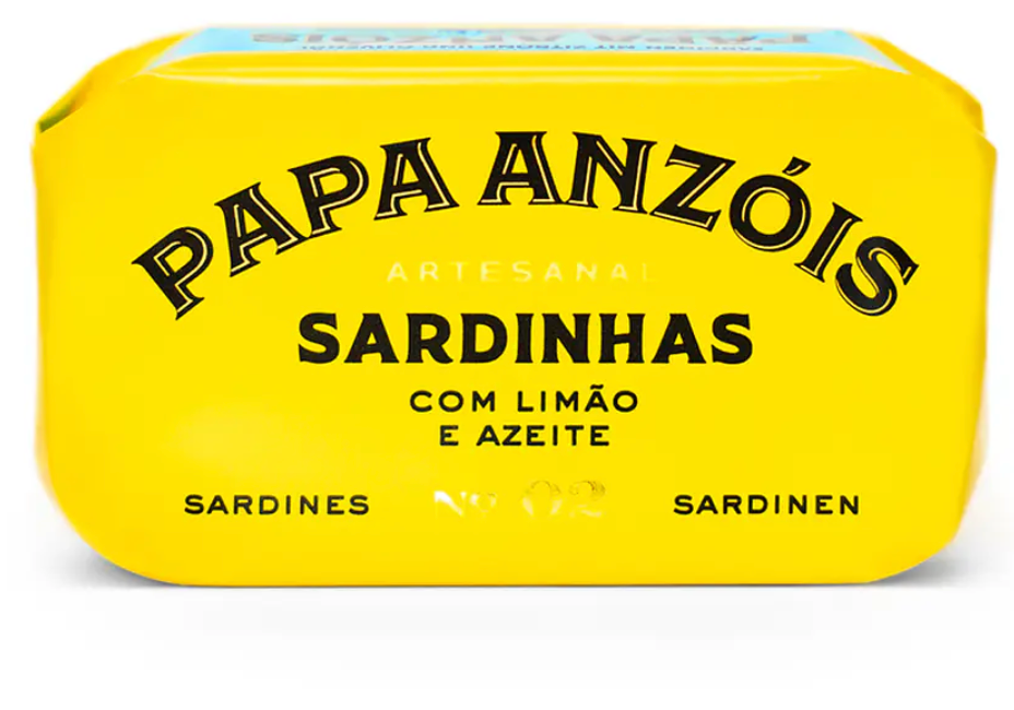 Papa Anzóis Sardines With Lemon in Olive oil 120g