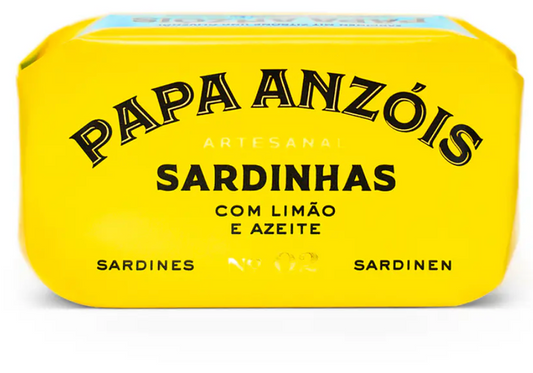Papa Anzóis Sardines With Lemon in Olive oil 120g