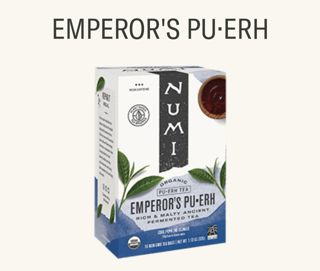 ✅Numi Teas Emperors Pu-erh Tea 16 Bag