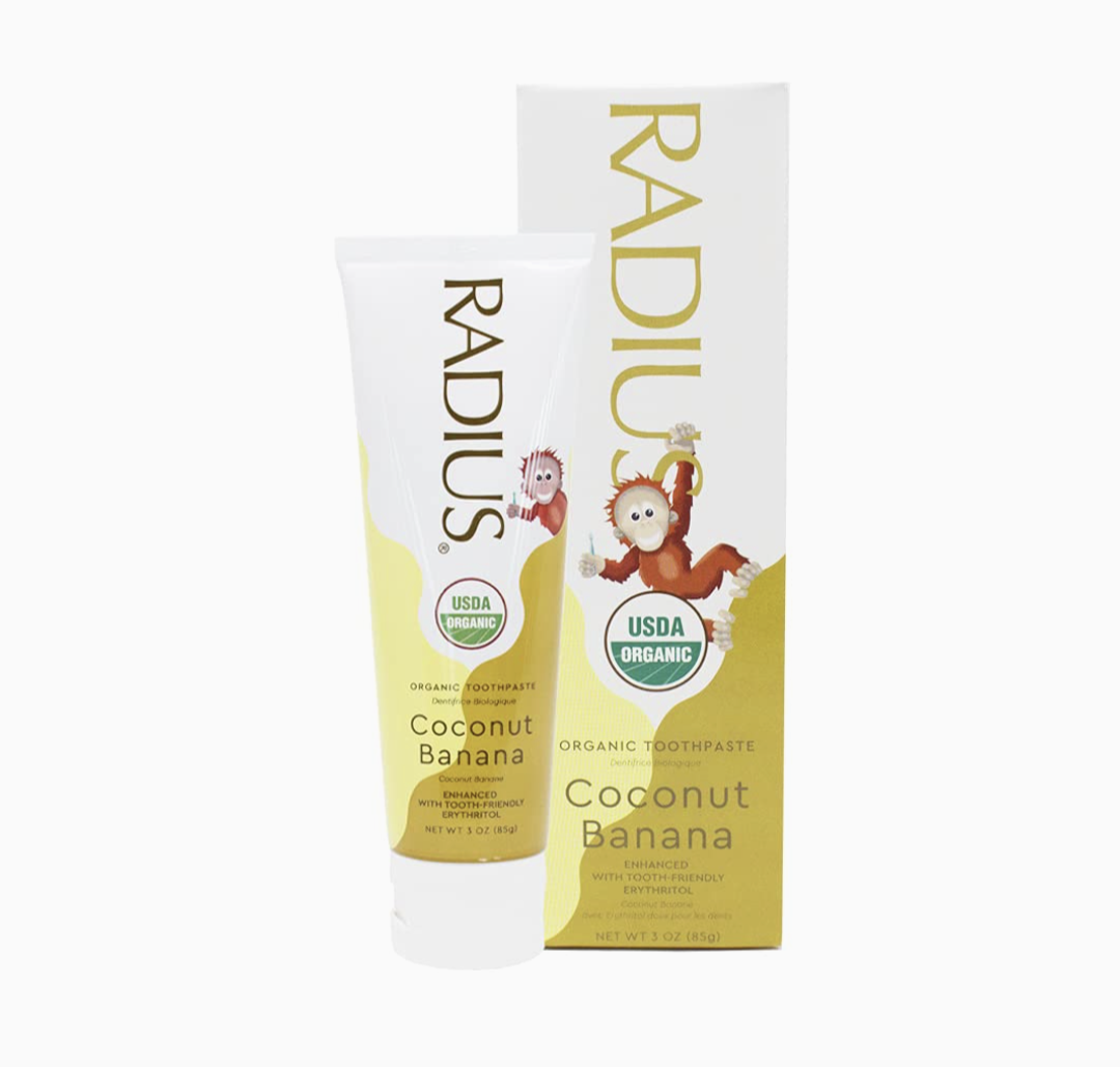 Radius Organic Children's Toothpaste Coconut Banana, 3 Ounce