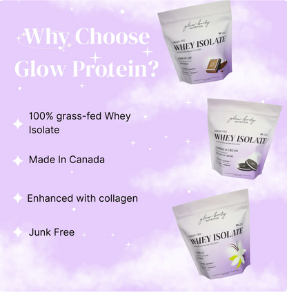 Glow Protein - Grass-Fed Whey Isolate + Collagen Chocolate 907g, additional product image