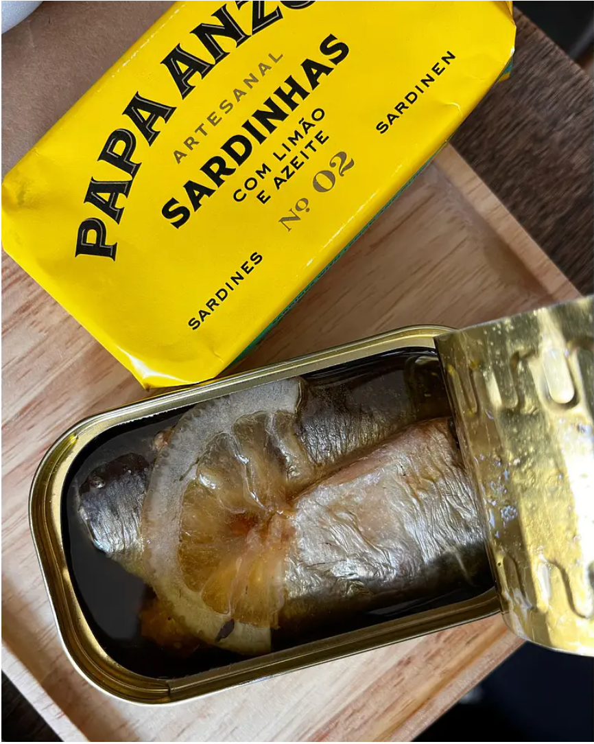 Papa Anzóis Sardines With Lemon in Olive oil 120g