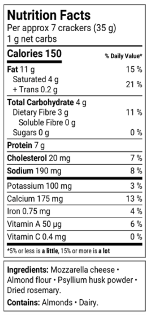 Baked by Kelly Keto Cracker 140g (Rosemary), additional product image