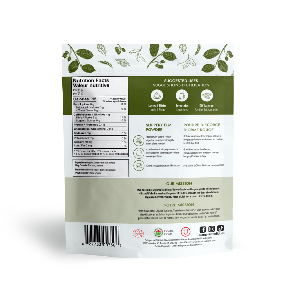 Organic Slippery Elm Bark Powder - 200g