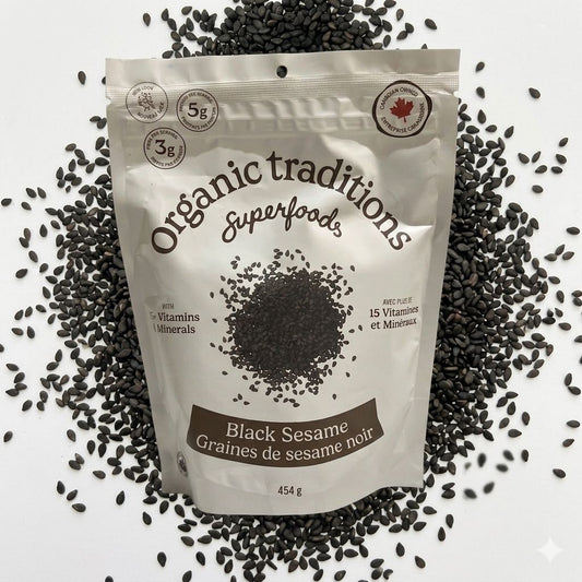 Organic Traditions Black Sesame Seeds 454g