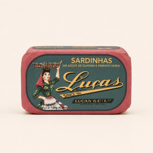 Luças Sardines in Olive Oil and Green Pepper 120g