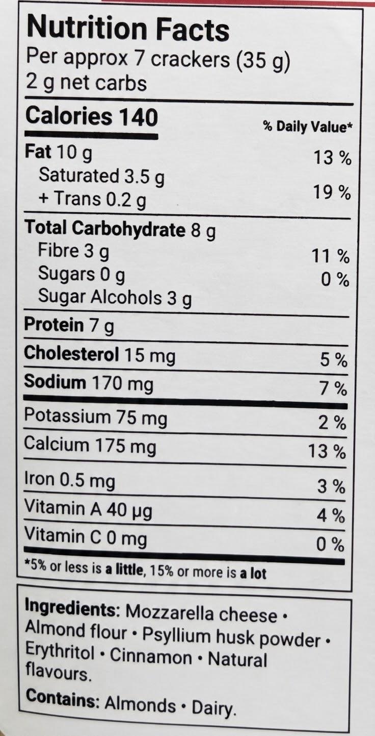 Baked by Kelly Keto Cracker 140g (Cinnamon sugar), additional product image