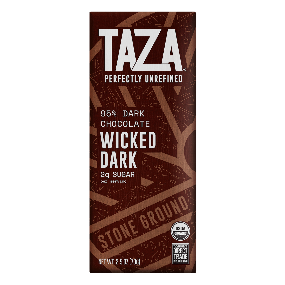 Taza 95% Wicked Dark Chocolate Bar 70g