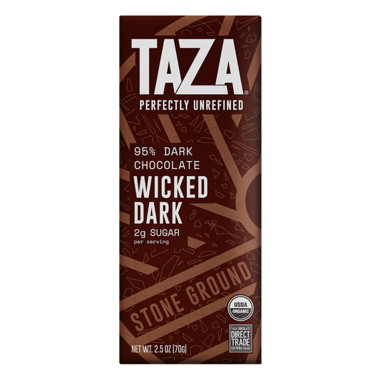 Taza 95% Wicked Dark Chocolate Bar 70g