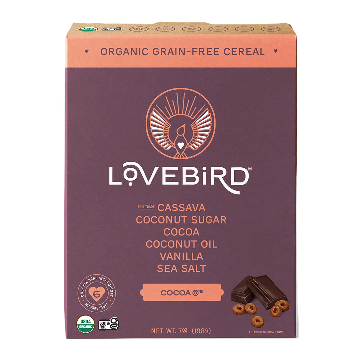 Lovebird Organic Grain-Free Cereal Cocoa 198g