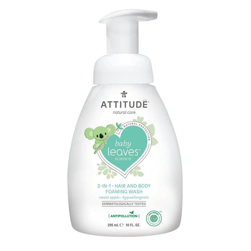 Attitude 2-IN-1 Hair And Body Foaming Wash Sweet Apple 295ml