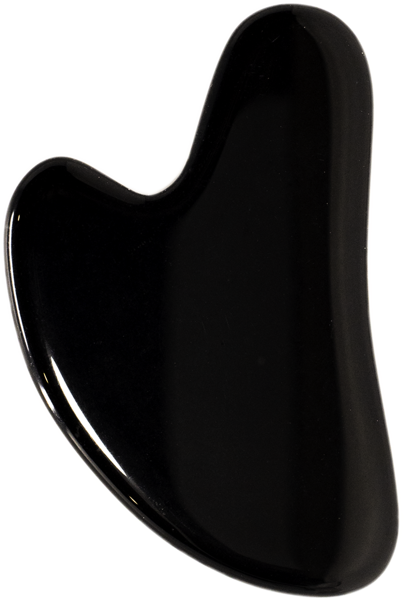 Happy Obsidian Heart Shaped Gua Sha