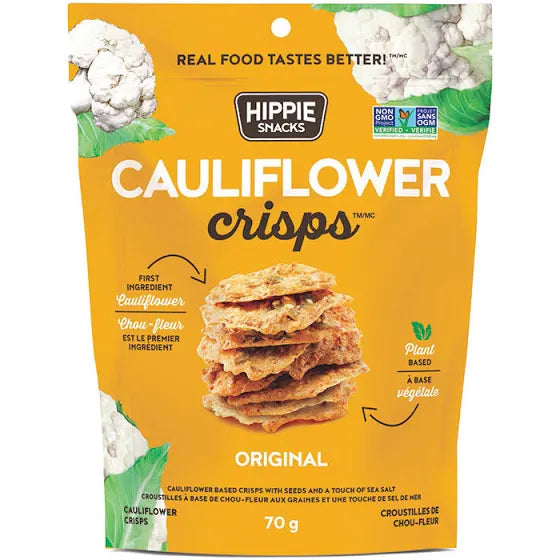 Hippie Snacks Cauliflower Crisps Original, 70g