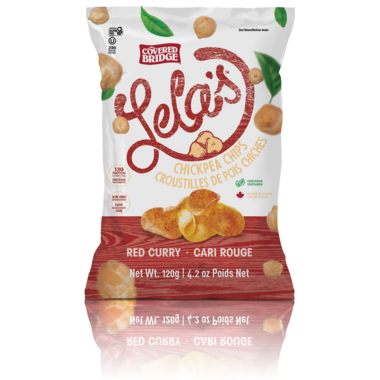 Covered Bridge Lela's Chickpea Chips Red Curry 120 g