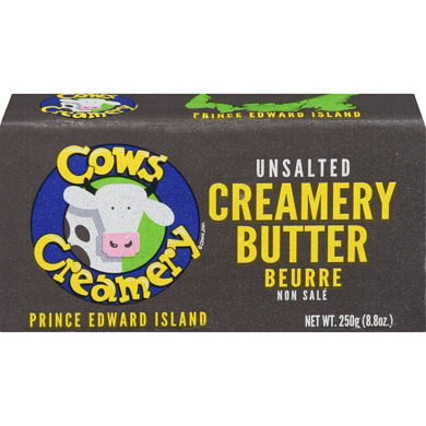 COWS CREAMERY Unsalted Creamery Butter 250 g