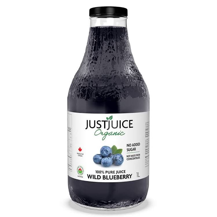 ✅⭐ Just Juice 100% Pure Organic Wild Blueberry Juice