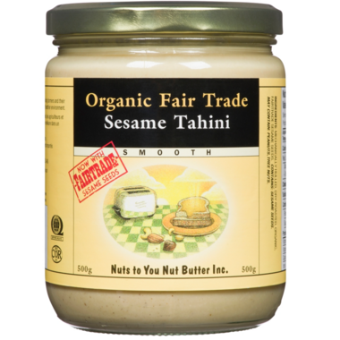 Nuts To You Organic Fair Trade Sesame Tahini Smooth 500 g