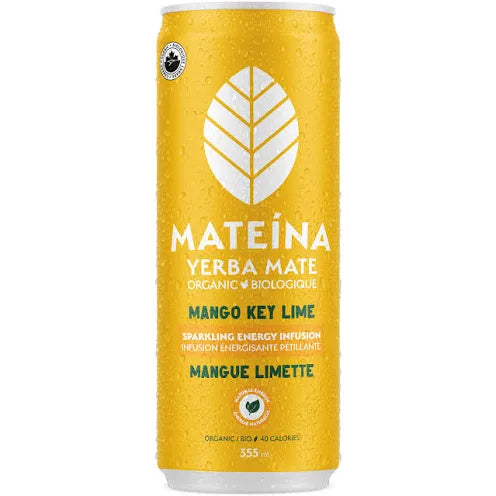 Mateina Mango Key Lime Organic Yerba Mate Can - 355ml