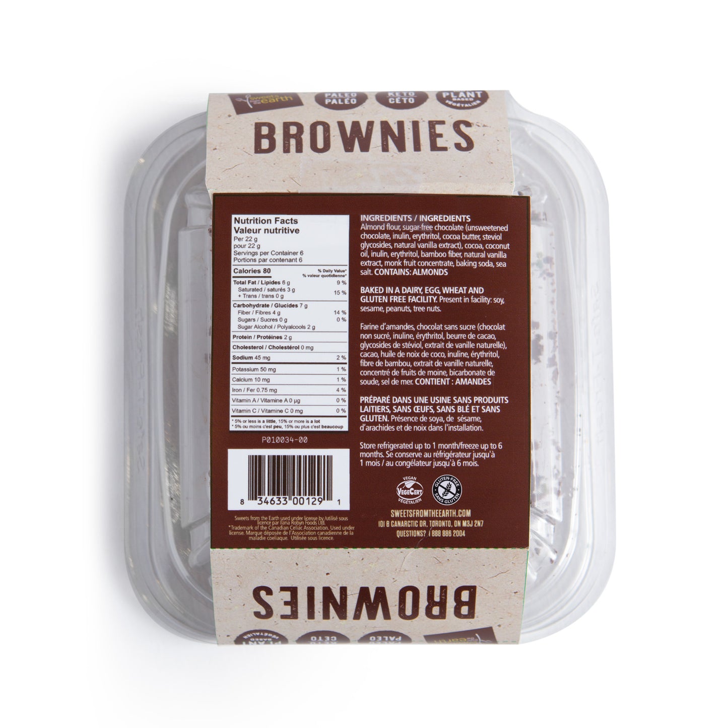 Sweets from the Earth Sugar Free Brownies