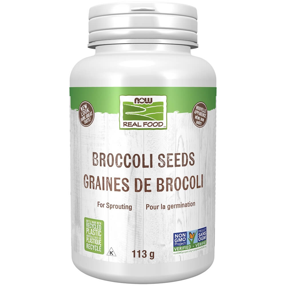NOW Sproutable Broccoli Seed 113g — official NOW Real Food product photo