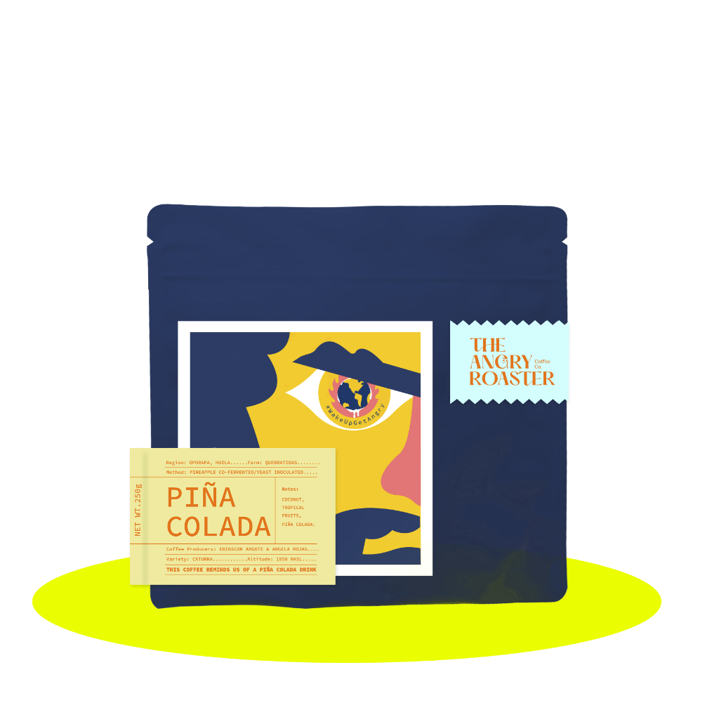 The Angry Roaster Piña Colada Colombia 250g coffee bag