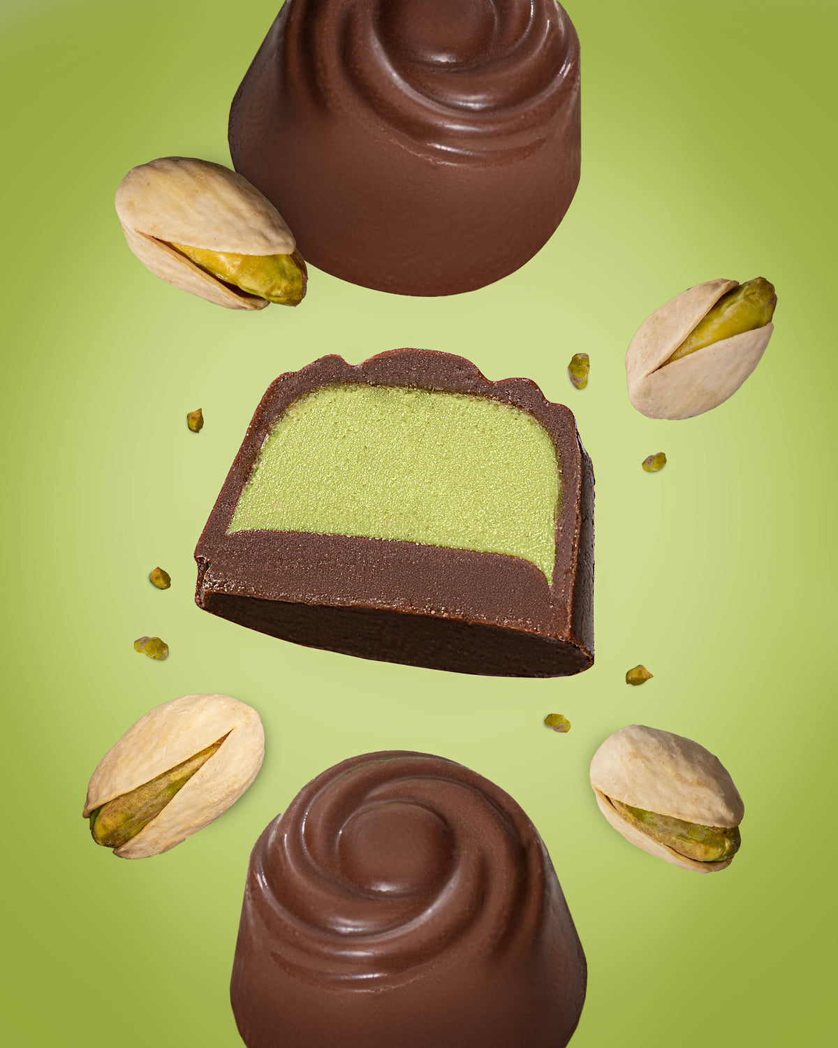 Sana Crunchy Milk Chocolaty Pistachio bites 88g, additional product image