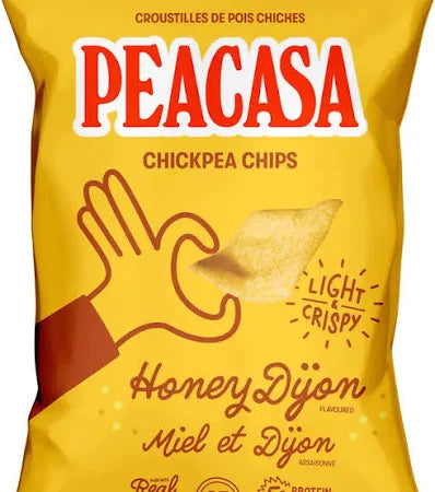PEACASA High Protein Chickpea Chips Honey Dijon 128g