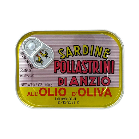 Pollastrini di Anzio Sardines in Olive Oil 100g