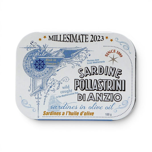 Pollastrini di Anzio Vintage Millesimate Sardines in Olive Oil 100g