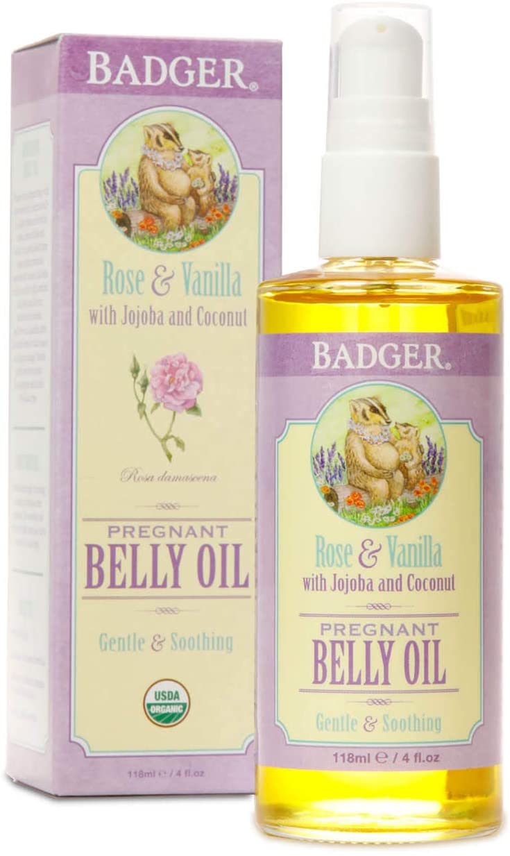 Badger Rose & Vanilla with Jojoba and Coconut Pregnant Belly Oil
