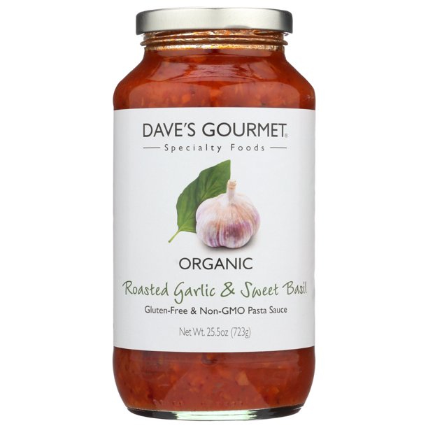 ✅⭐️ Dave's Gourmet Organic Pasta Sauce Roasted Garlic & Sweet Basil