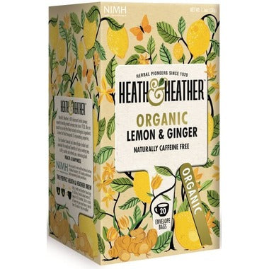 ✅ Heath & Heather Organic Lemon & Ginger Tea