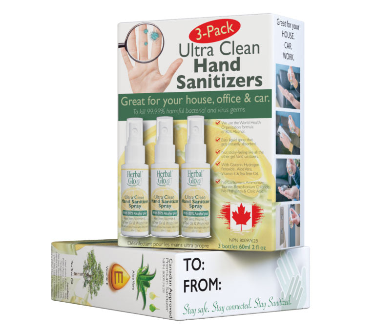 Herbal Glo Ultra Clean Hand Sanitizers 3-Pack