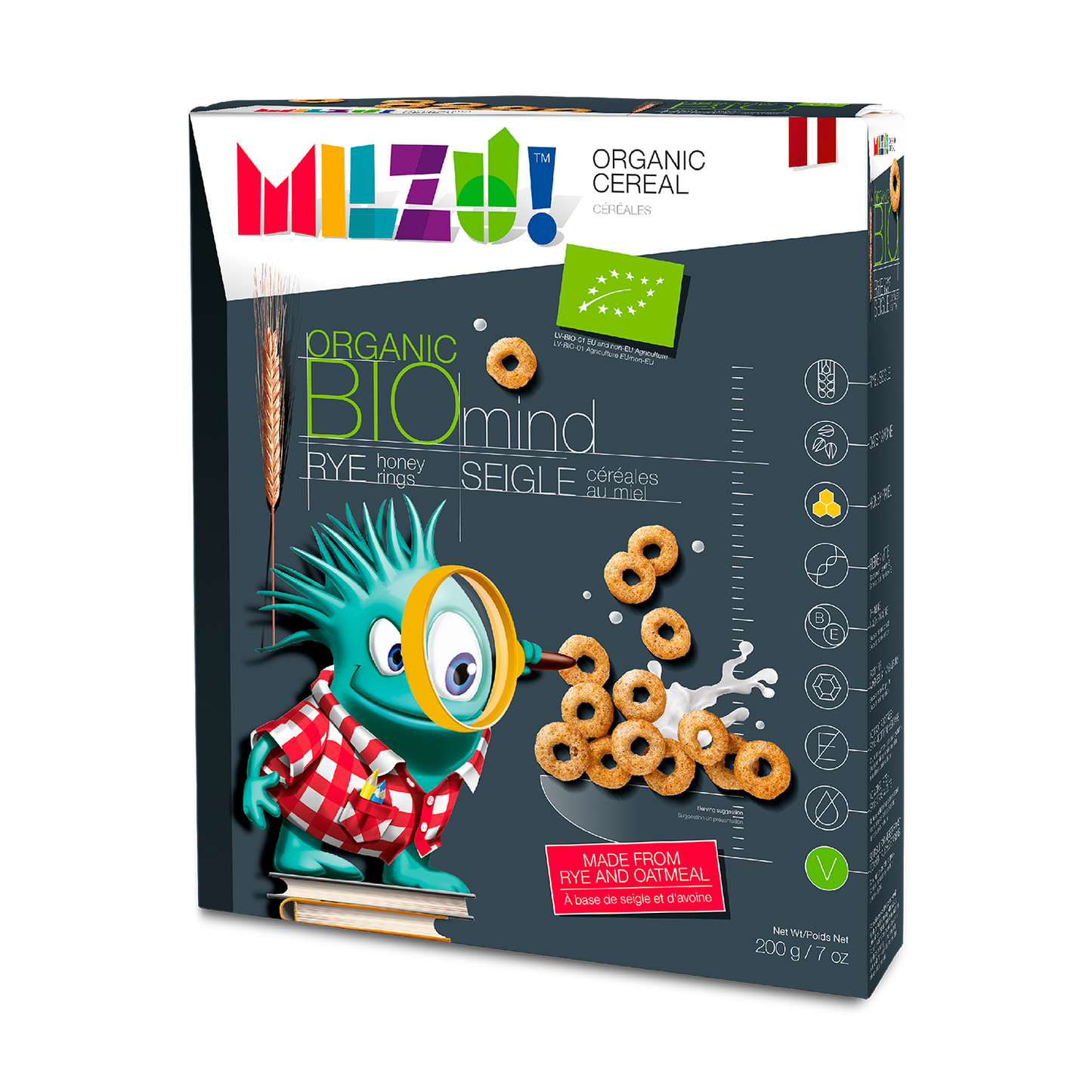 Milzu Cereal Rings with Honey 200g