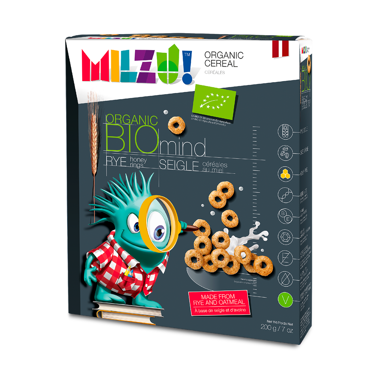 ✅ Milzu Cereal Rings with Honey 200g