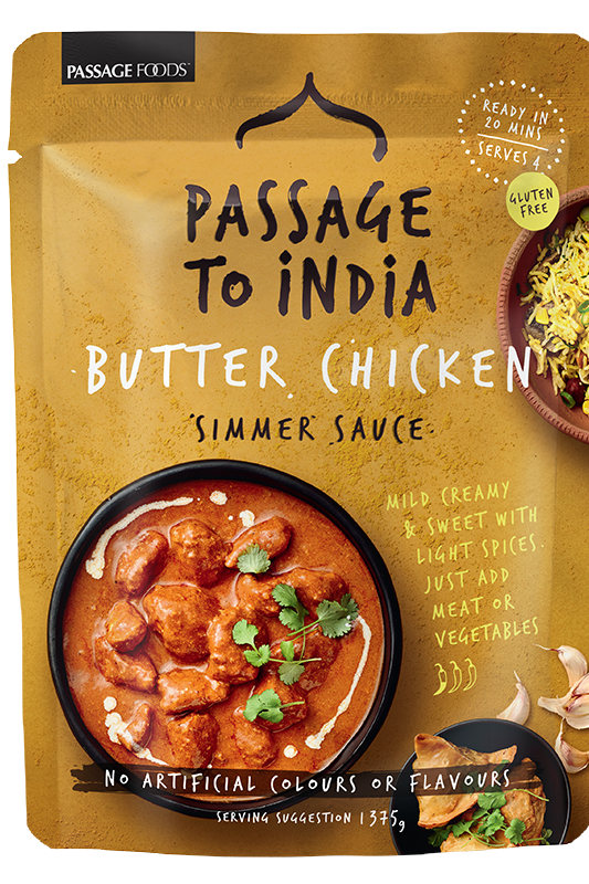 ✅ Passage Foods Butter Chicken Simmer Sauce - 375g